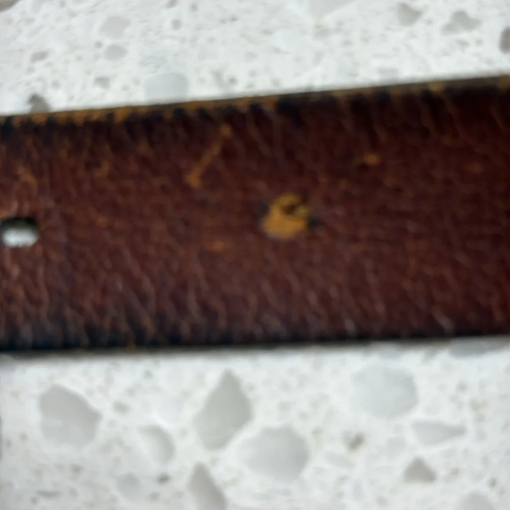Rolf’s Distressed Brown Leather‎ Belt /Silver Buckle grommets western  M?